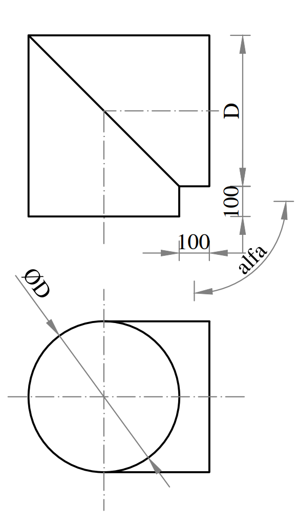 Bogen 2 Segment rund